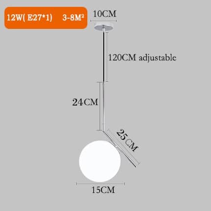 D chrome 15cm ball